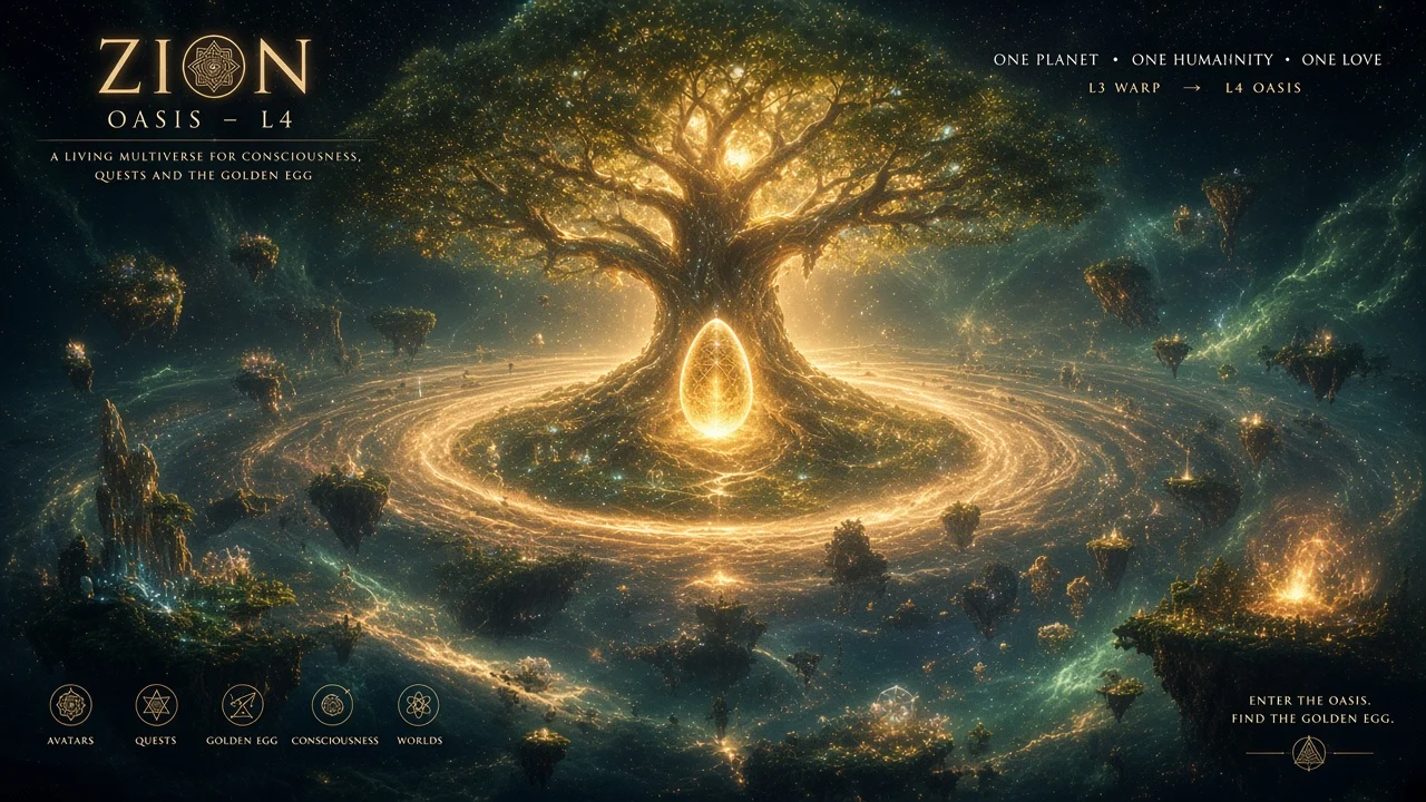 ZION Oasis — Strom života a Zlaté vejce ve spirální galaxii